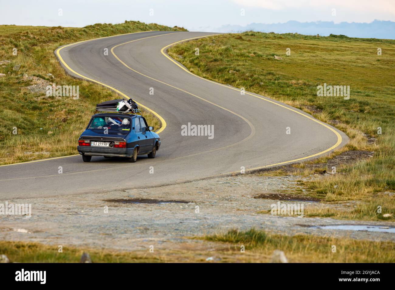 La route Transalpinain les Carpates de Roumanie Banque D'Images