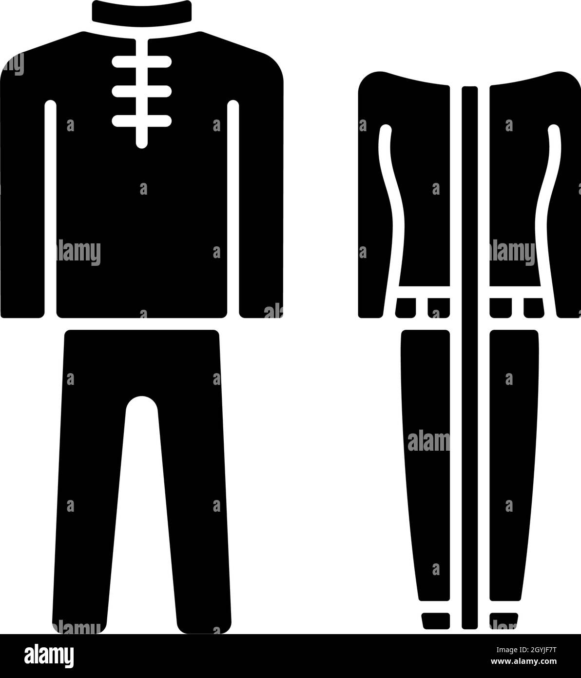 Robes traditionnelles, icône en glyphe noir Illustration de Vecteur