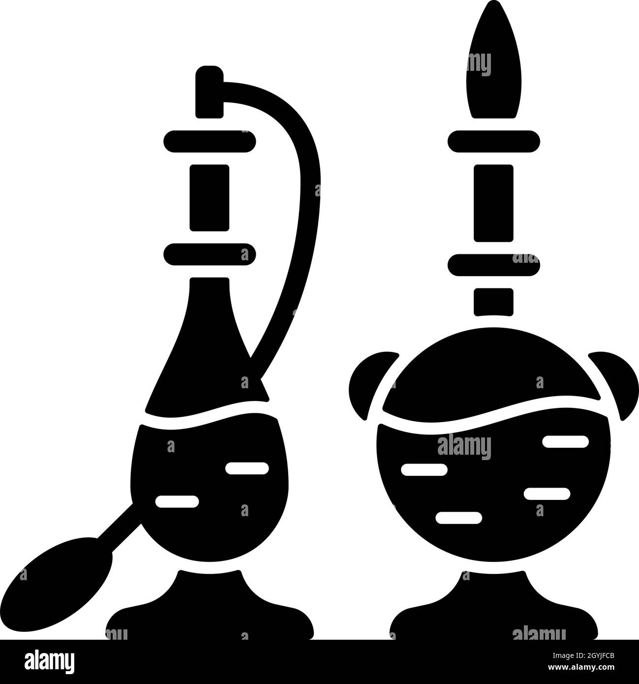 Symbole de glyphe noir parfum traditionnel Illustration de Vecteur