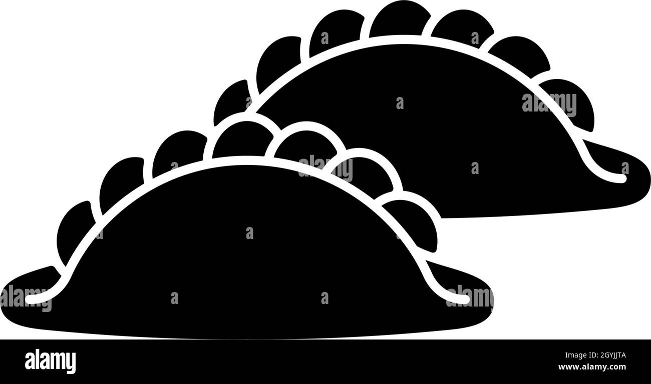 Icône en glyphe noir curry Illustration de Vecteur