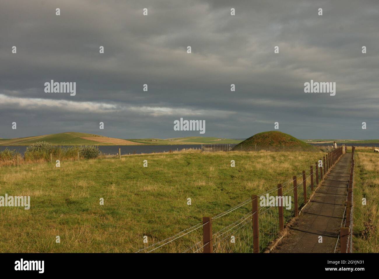 Unstan Tomb/cairn, Orkney, Écosse, Royaume-Uni Banque D'Images