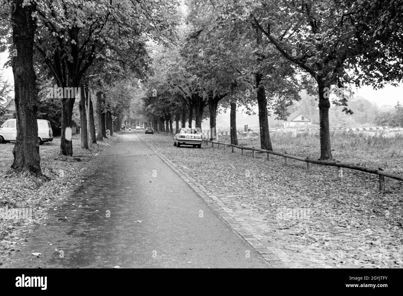L'ancienne frontière entre Berlin-est et Berlin-Ouest en 1992 Banque D'Images