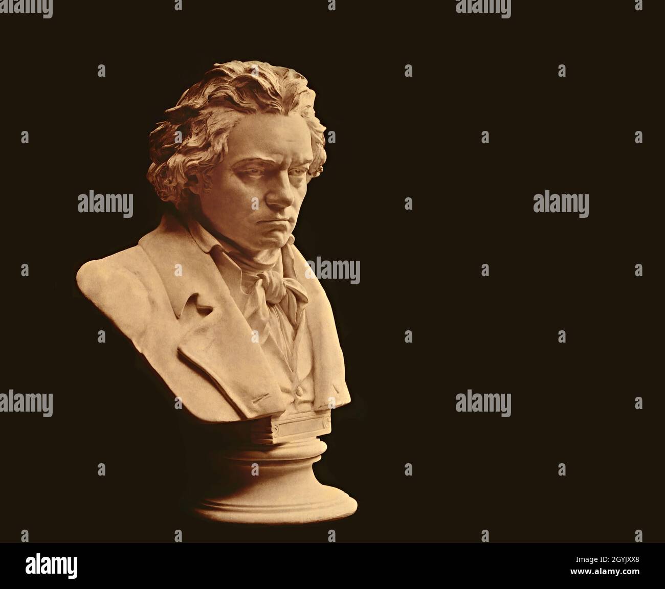Statue de buste de Ludwig van Beethoven, 1770 -1827, compositeur allemand Banque D'Images