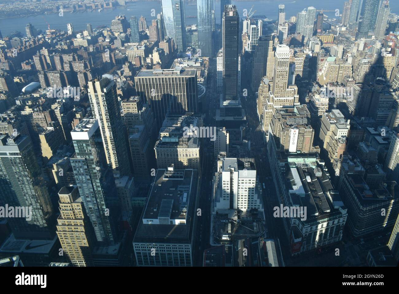 Vue spectaculaire depuis l'Empire State Building Banque D'Images