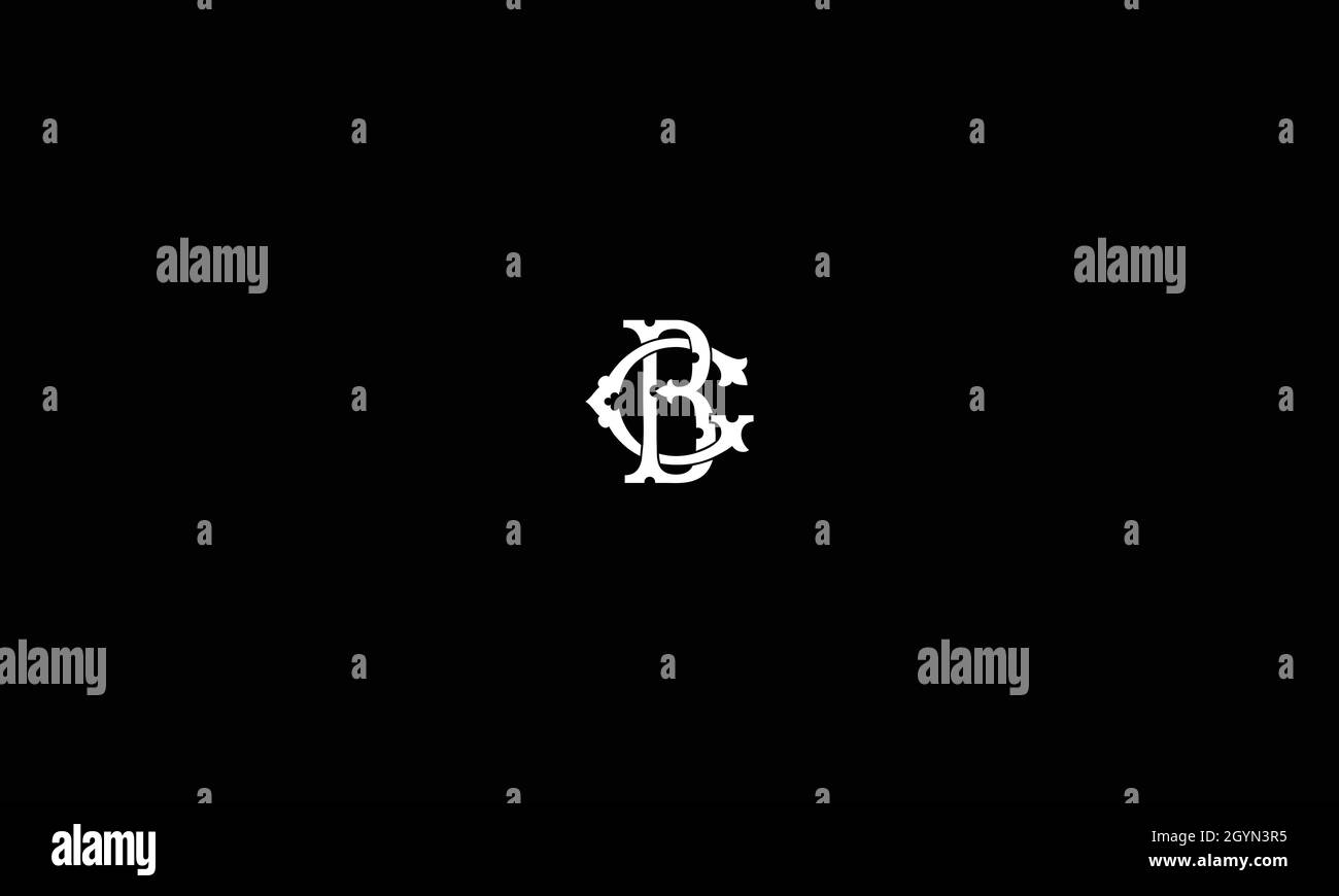 LOGO « LETTRES GB » AVEC EFFET D'ESPACE NÉGATIF POUR L'ILLUSTRATION Illustration de Vecteur