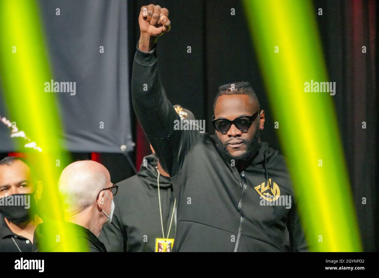 Las Vegas, États-Unis.08 octobre 2021.LAS VEGAS, NV - 8 OCTOBRE : Deontay Wilder au stade officiel de la MGM Grand Garden Arena pour Tyson Fury vs Deontay Wilder III - Weigh-ins le 8 octobre 2021 à Las Vegas, NV, États-Unis.(Photo de Louis Grasse/PxImages) crédit: PX Images/Alamy Live News Banque D'Images