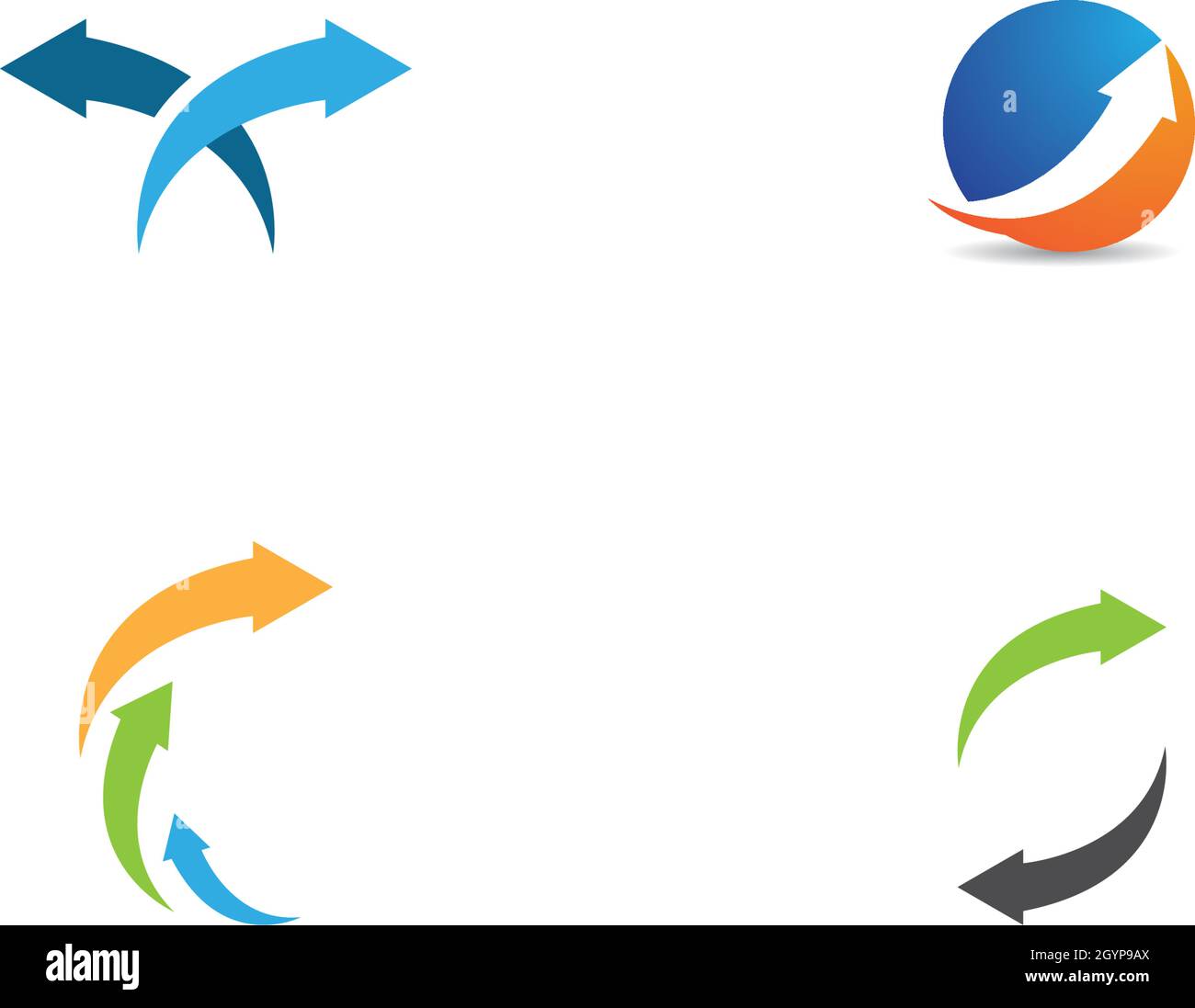 Modèle vectoriel de logo fléché Illustration de Vecteur