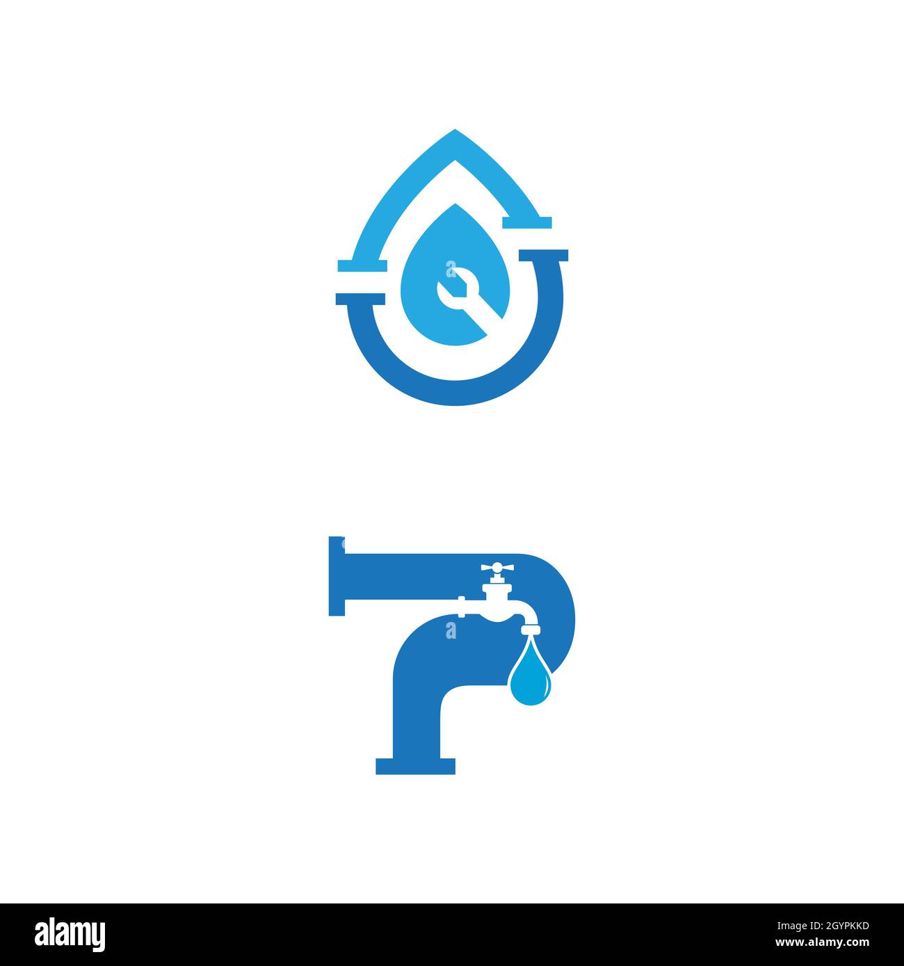 Logo de plomberie modèle d'illustration de conception d'icône vectorielle Banque D'Images