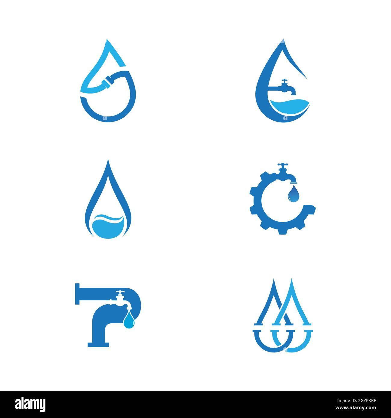 Logo de plomberie modèle d'illustration de conception d'icône vectorielle Banque D'Images