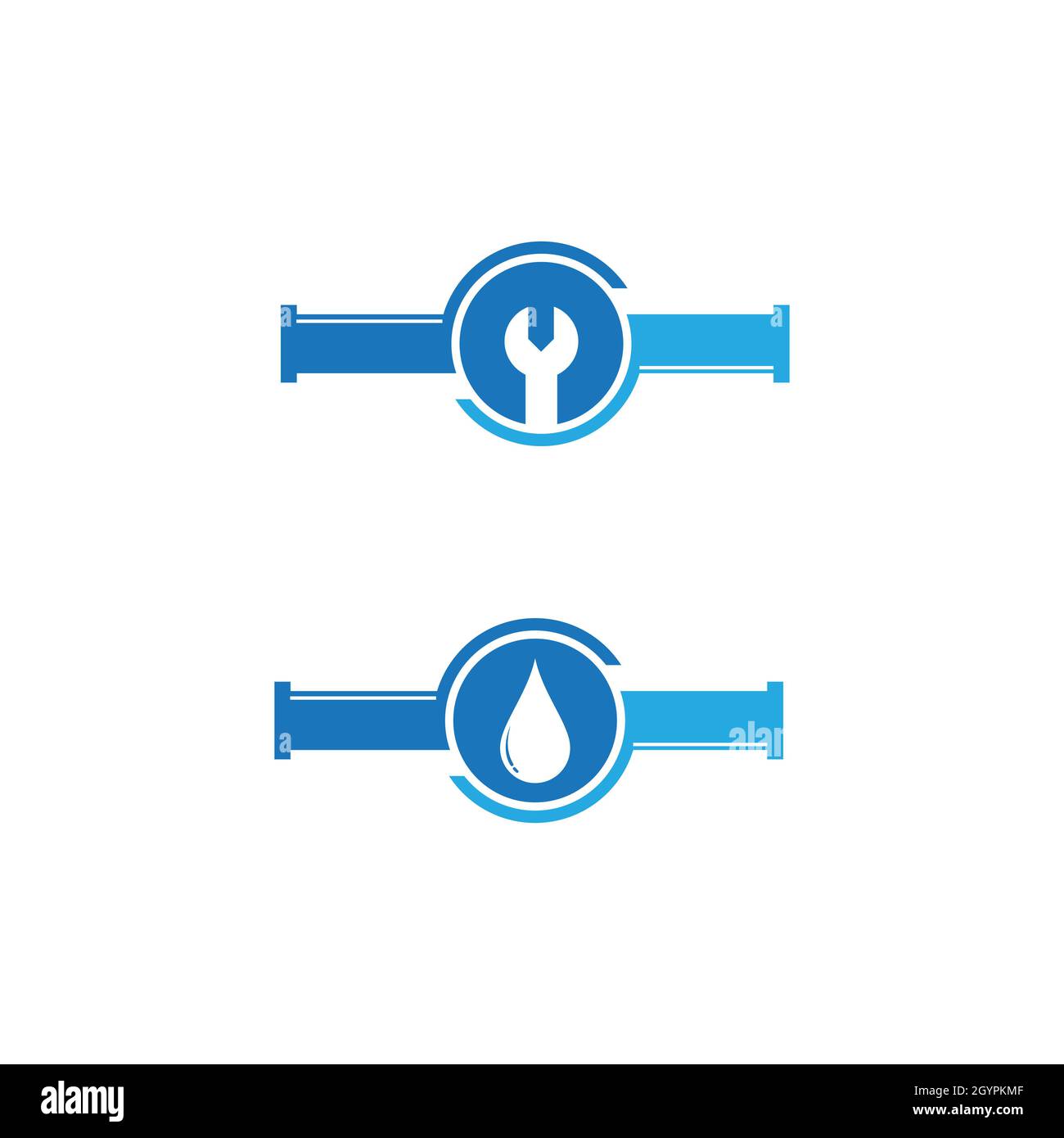 Logo de plomberie modèle d'illustration de conception d'icône vectorielle Banque D'Images