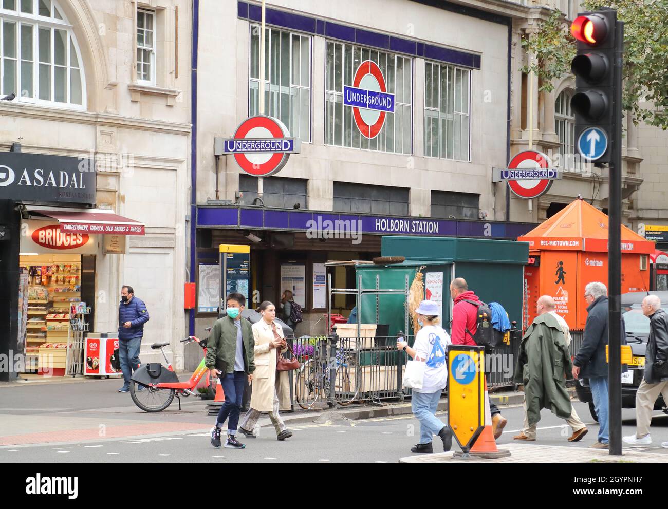 Entrée à la station de métro Holborn, Londres, Royaume-Uni Banque D'Images