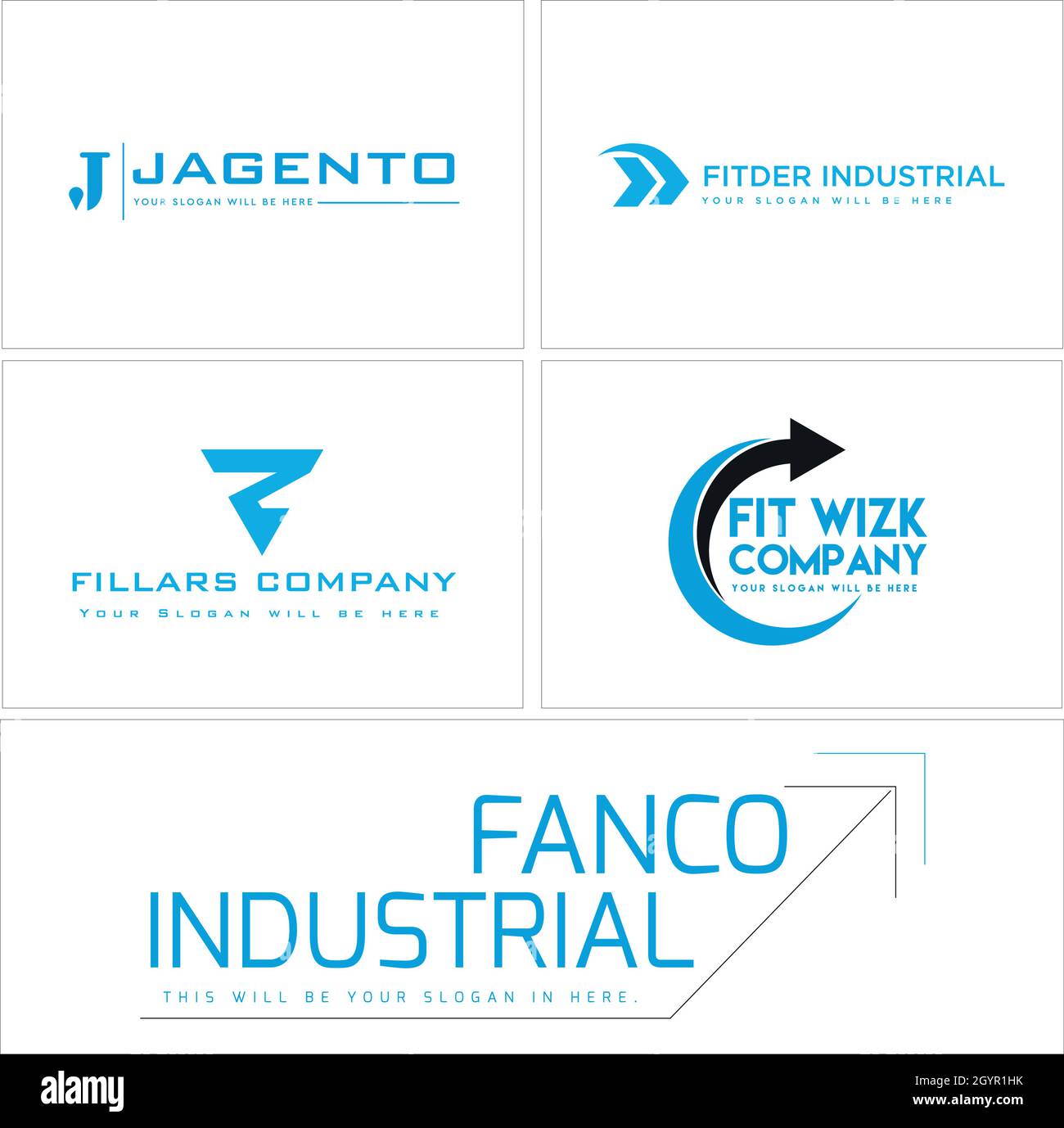 Ensemble moderne de la lettre de financement de marketing d'affaires initiale J et de la flèche logo design Illustration de Vecteur