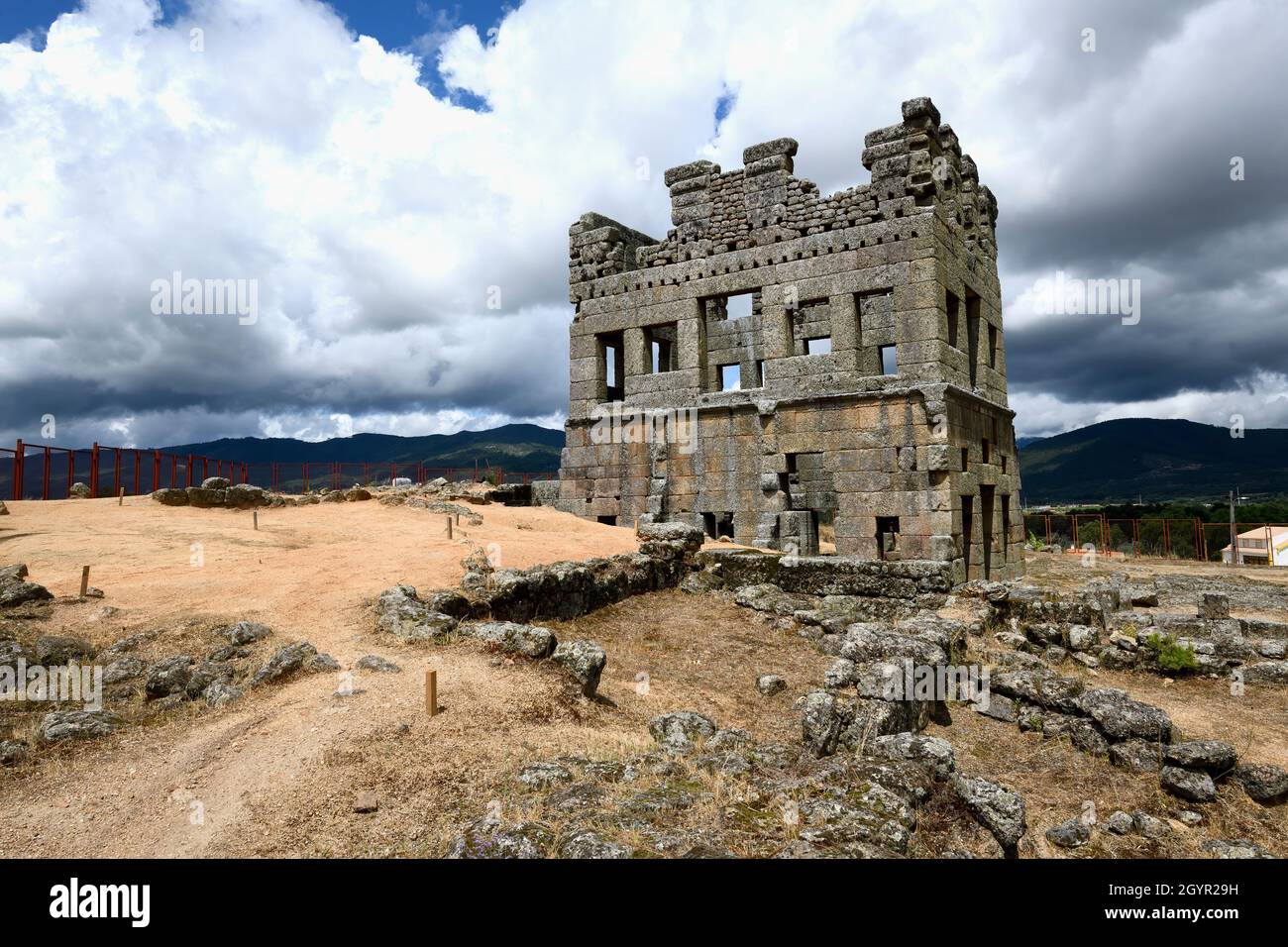 CENTUM Cellas, villa romaine, 1er siècle après J.-C., village du Mont de Santo Antao, Belmonte, quartier de Castelo Branco, Beira, Portugal Banque D'Images