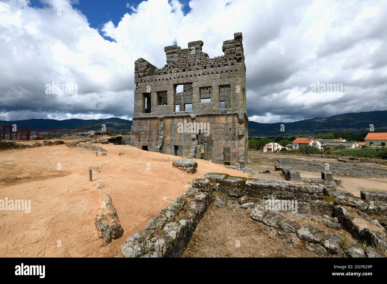 CENTUM Cellas, villa romaine, 1er siècle après J.-C., village du Mont de Santo Antao, Belmonte, quartier de Castelo Branco, Beira, Portugal Banque D'Images