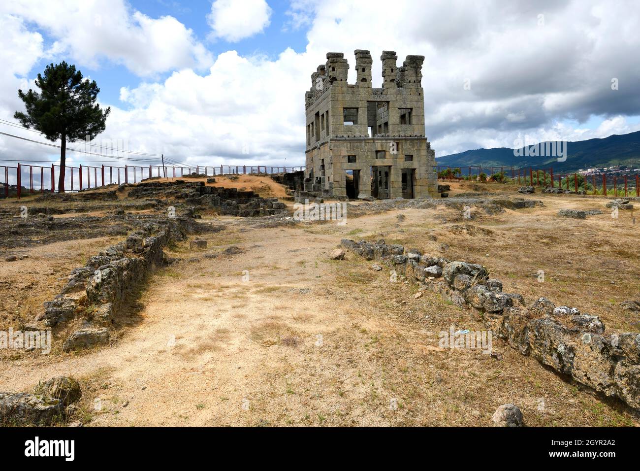CENTUM Cellas, villa romaine, 1er siècle après J.-C., village du Mont de Santo Antao, Belmonte, quartier de Castelo Branco, Beira, Portugal Banque D'Images