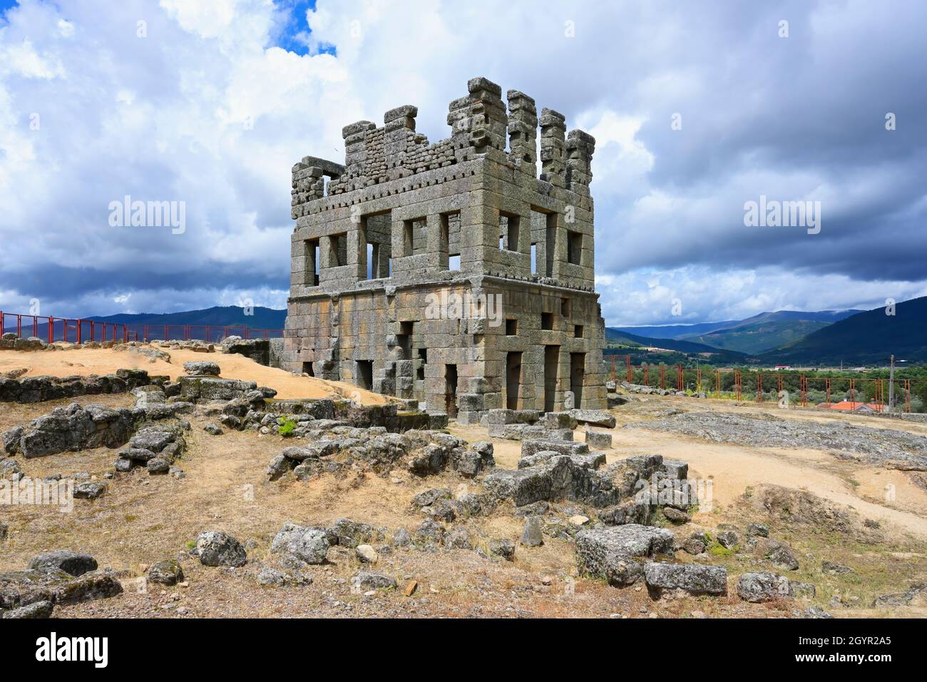 CENTUM Cellas, villa romaine, 1er siècle après J.-C., village du Mont de Santo Antao, Belmonte, quartier de Castelo Branco, Beira, Portugal Banque D'Images