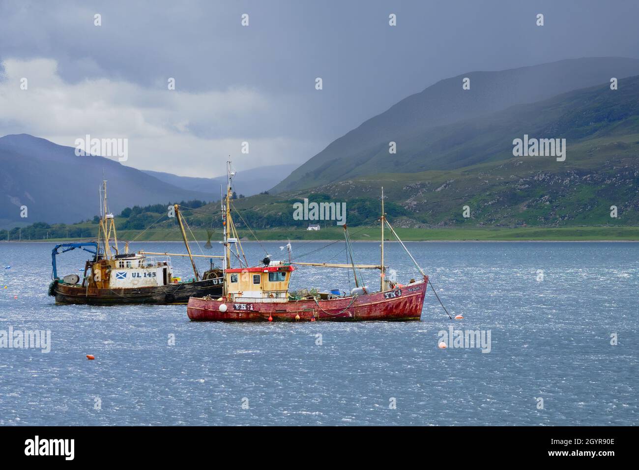 Ullapool Harbour deux Banque D'Images