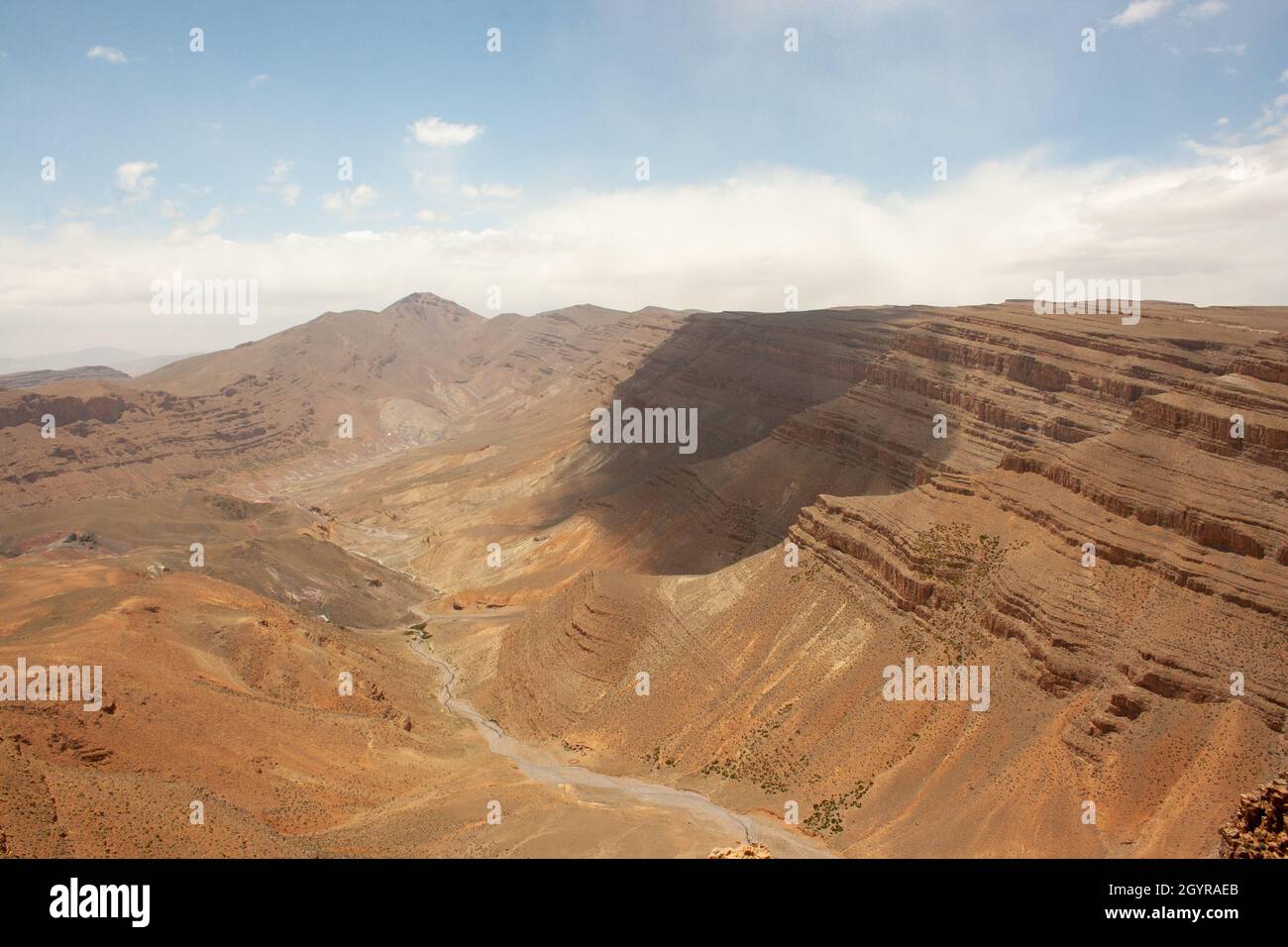 Paysage du désert du Sahara photographié au Maroc Banque D'Images