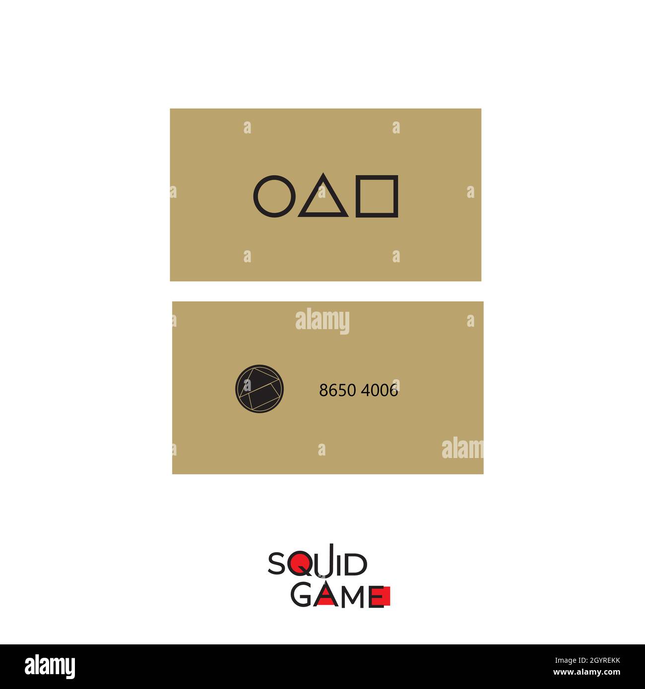 Squid Game Card visite Design avec - Squid Game Card Visite Design Avec Les Elements De Symbole De Jeu Cercle Carre Et Triangle 2gyrekk