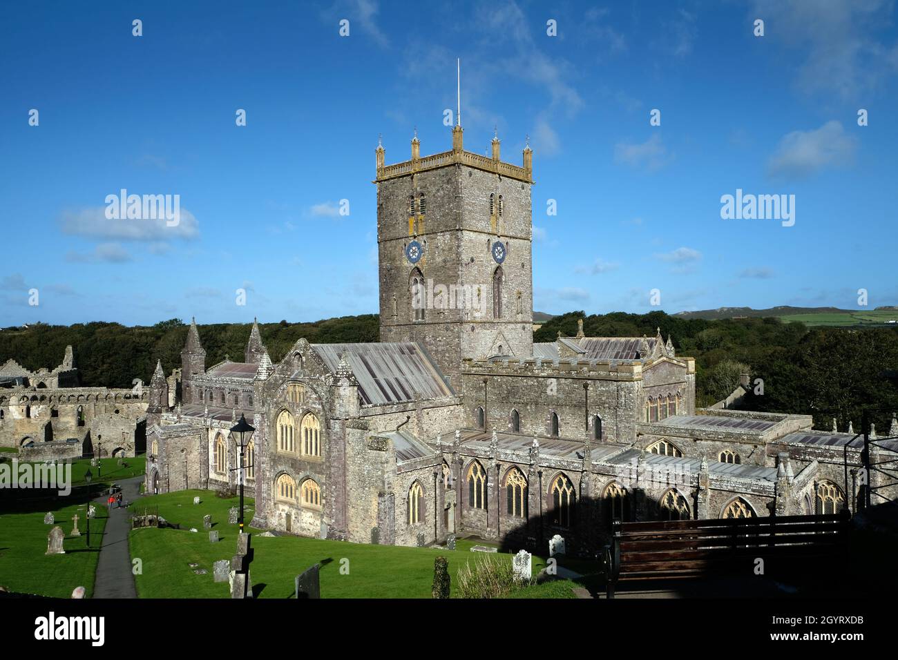 Cathédrale St Davids, Pembrokeshire, Pays de Galles Banque D'Images