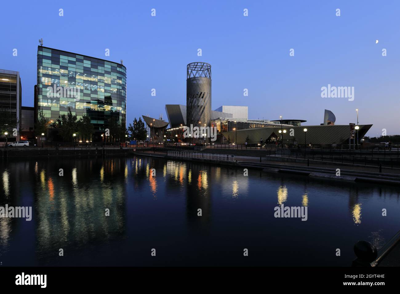 Le bassin Huron, Salford Quays, Manchester, Lancashire, Angleterre,ROYAUME-UNI Banque D'Images