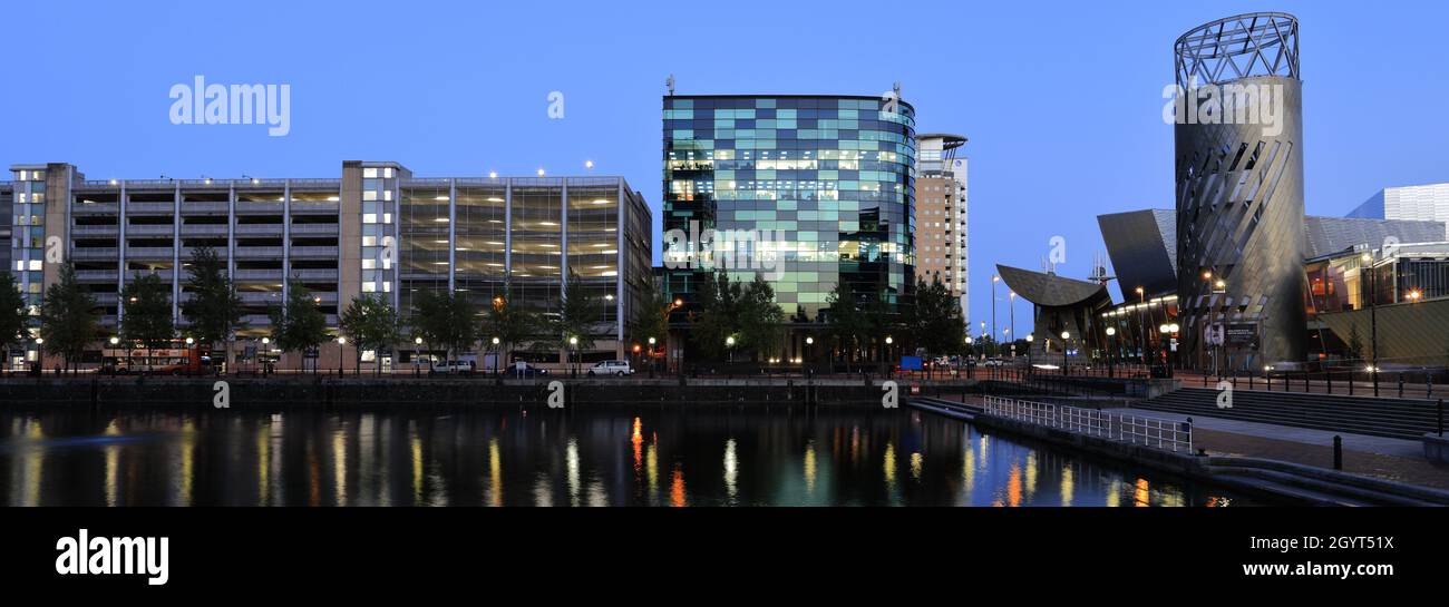 Le bassin Huron, Salford Quays, Manchester, Lancashire, Angleterre,ROYAUME-UNI Banque D'Images