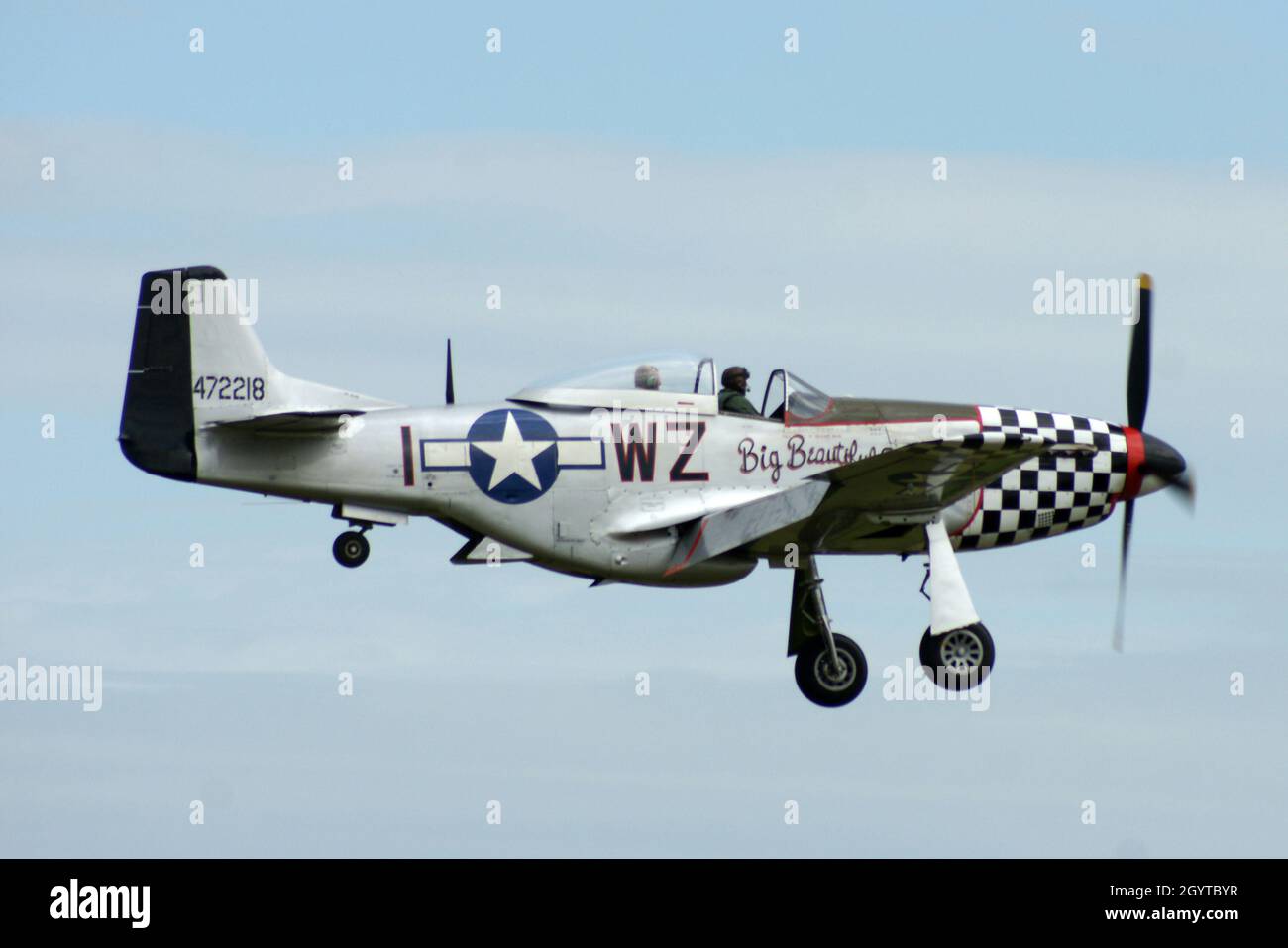 P-51 Mustang 78e groupe de chasseurs USAAF Duxford, avion de chasse WW2 Banque D'Images