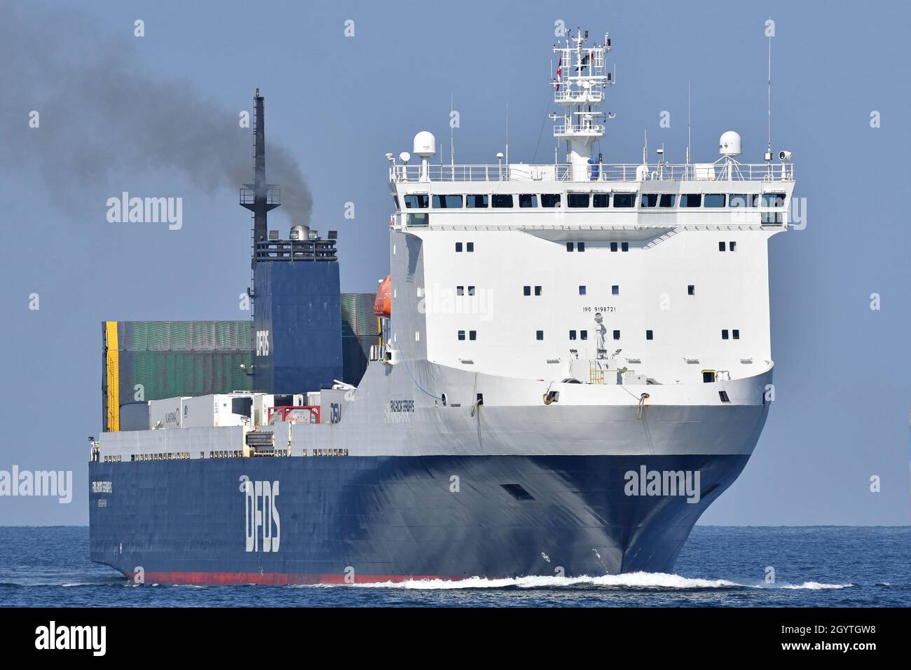 RORO-Ferry FINLANDIA SEAWAYS entrant pour Kiel Banque D'Images