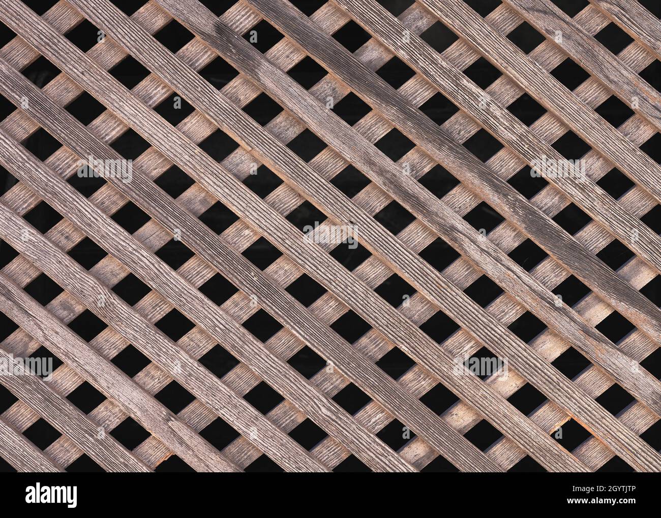 détail d'une ancienne et détériorée treillis en bois Banque D'Images