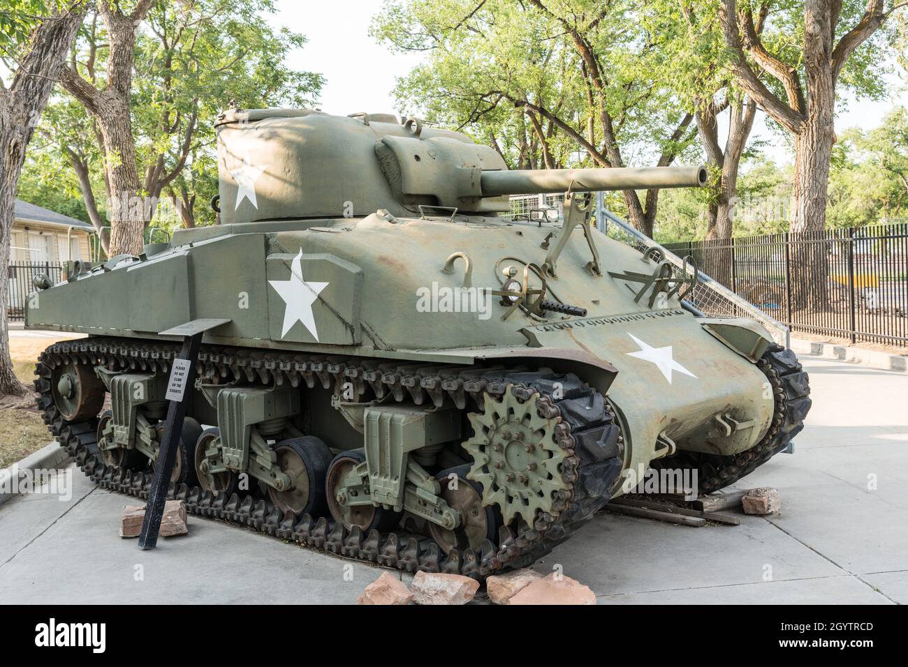 Un char de Sherman M4 de l'armée américaine de la Seconde Guerre — free download