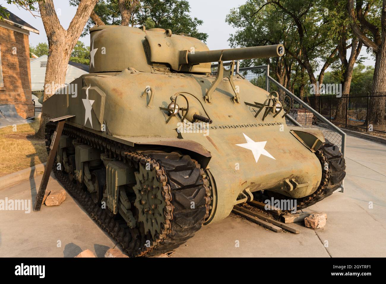 Un char de Sherman M4 de l'armée américaine de la Seconde Guerre — free download