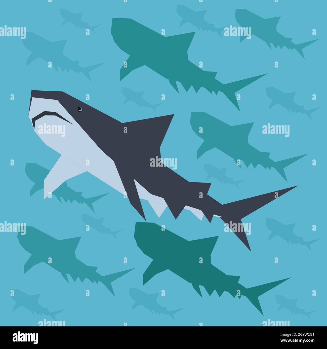motif requin Illustration de Vecteur