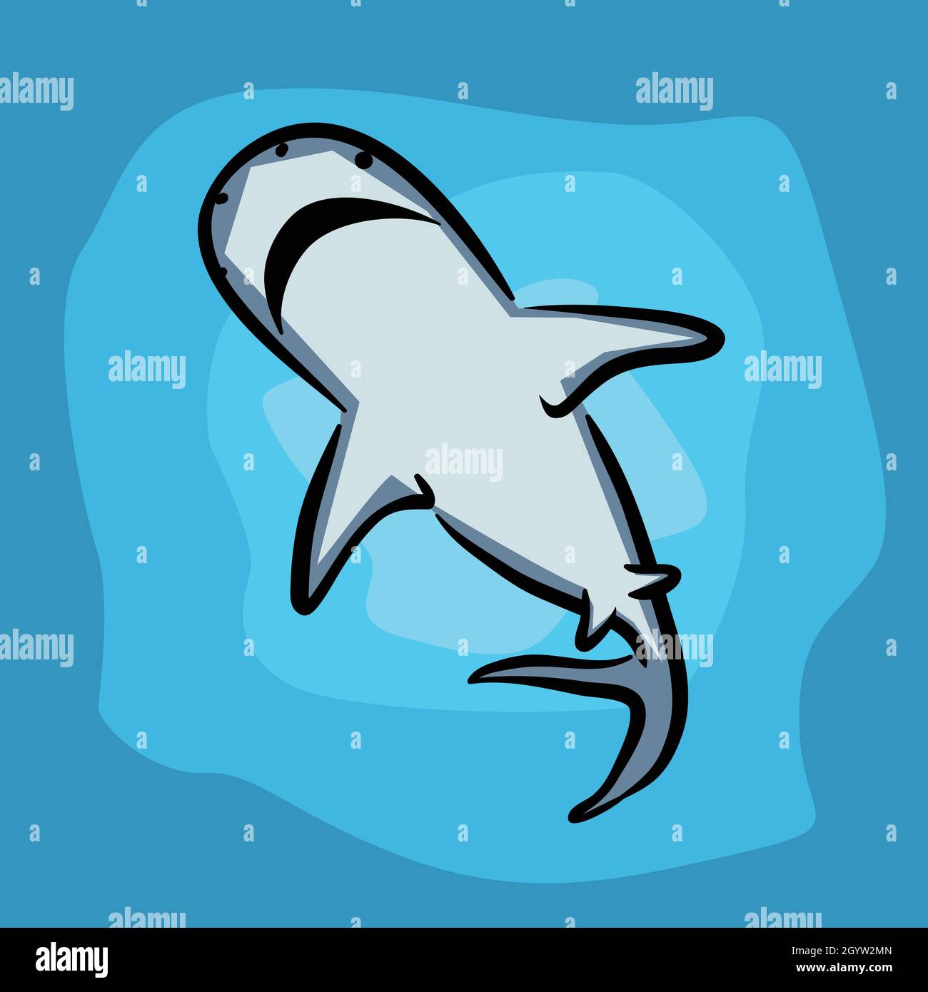 Dessin vectoriel de requin Illustration de Vecteur