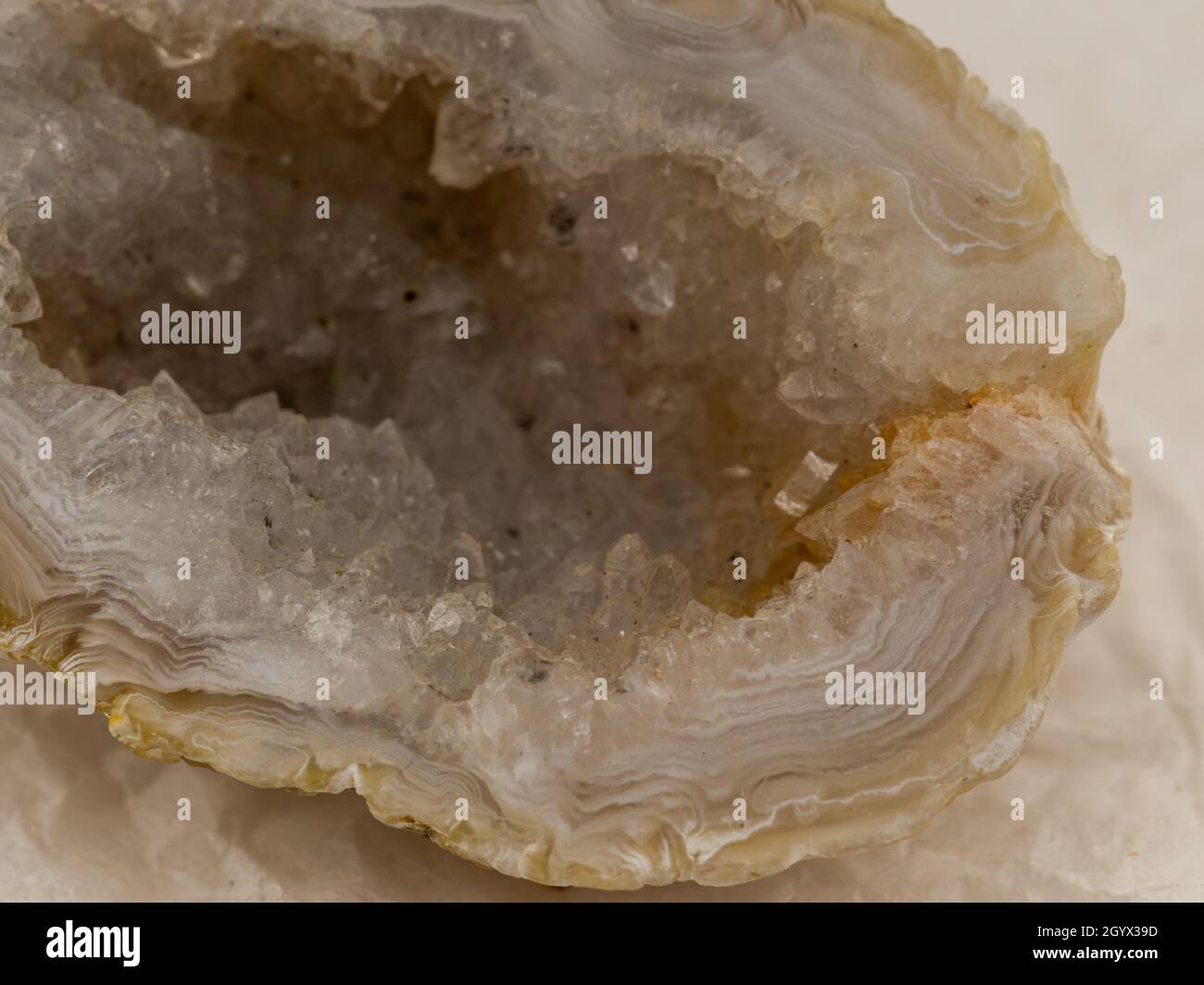 gros plan d'un spécimen de minéral à collectionner Banque D'Images