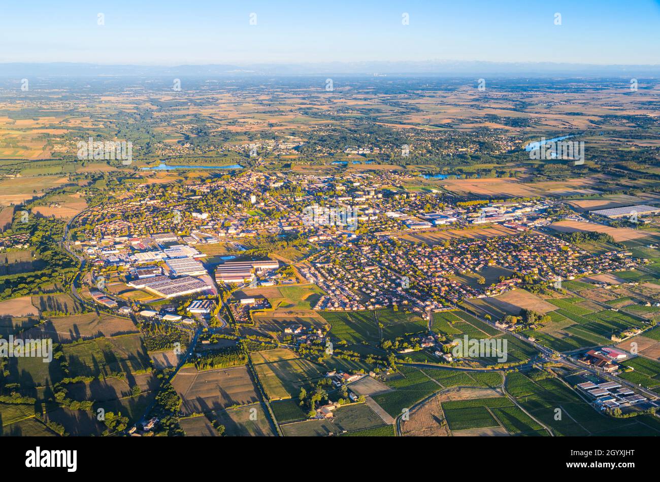 Ville de Belleville sur Saone dans le Beaujolais en France Banque D'Images