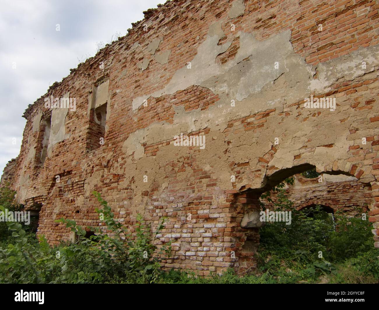 Ruines du château de Halshany (région de Grodno, République du Bélarus) Banque D'Images