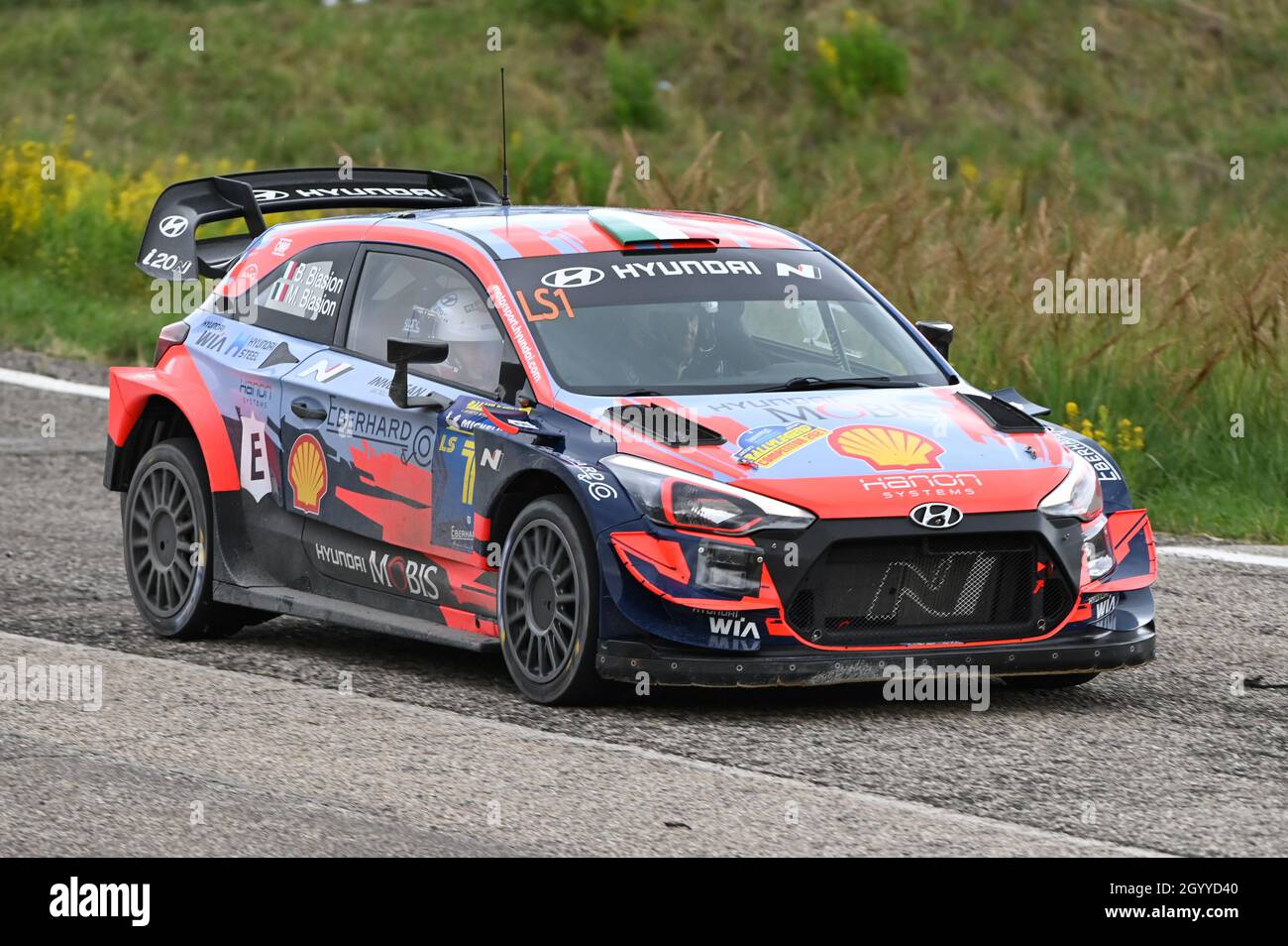BIASION MIKI (ITA) BIASION BETTINA (ITA) - HYUNDAI I20 coupé WRC 2019 LS pendant la légende 2021, Rallye à Saint-Marin, République de Saint-Marin, octobre 08 2021 Banque D'Images