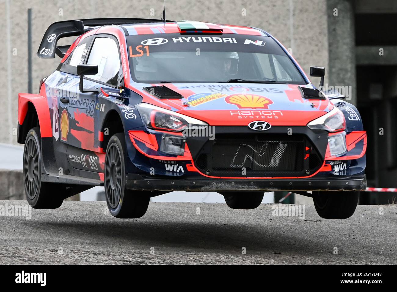 BIASION MIKI (ITA) BIASION BETTINA (ITA) - HYUNDAI I20 coupé WRC 2019 LS pendant la légende 2021, Rallye à Saint-Marin, République de Saint-Marin, octobre 08 2021 Banque D'Images