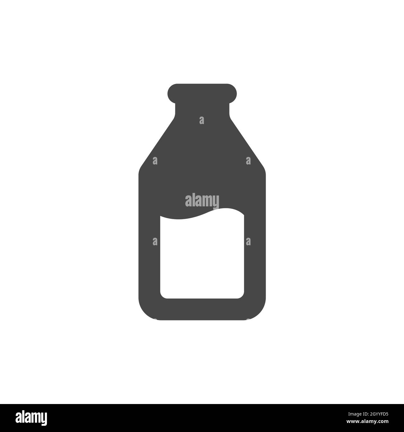 Icône noire du biberon de lait.Symbole de vecteur glyphe simple. Illustration de Vecteur