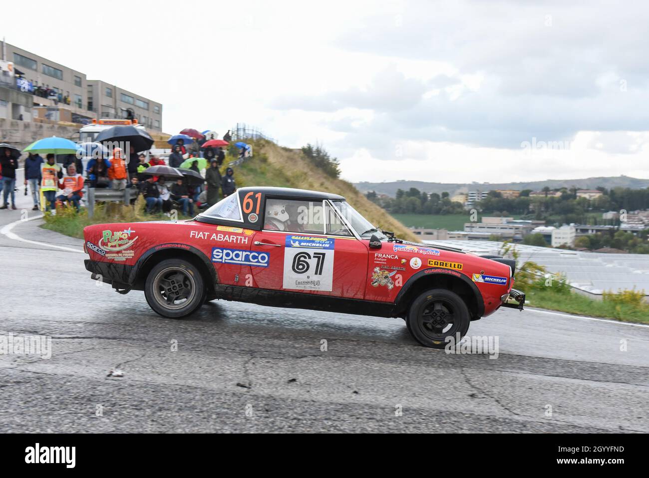 Circuit urbain de Saint-Marin, Saint-Marin, République de Saint-Marin, 08 octobre 2021, BAZZOCCHI CLAUDIO (ITA) DELl' ESPOSTI DEVIS (ITA) - SPIDER 124 SPORT A Banque D'Images
