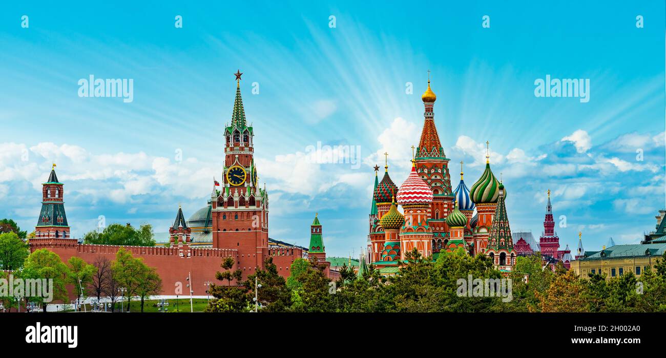 Magnifique paysage du coeur de Moscou.Vue panoramique Banque D'Images