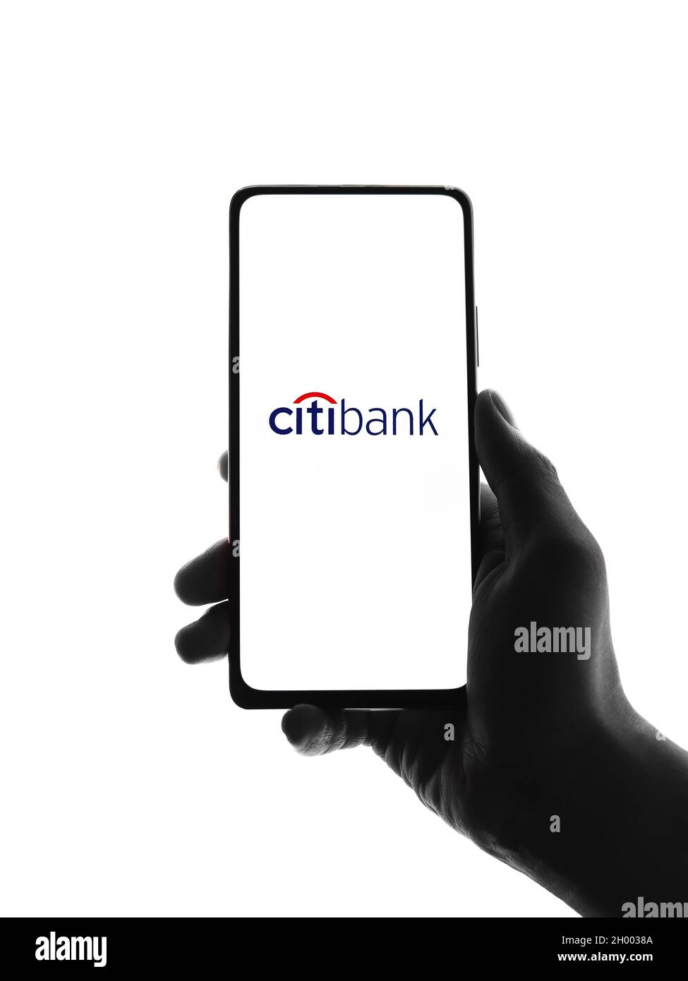 West Bangal, Inde - 09 octobre 2021 : logo Citibank sur l'écran du téléphone. Banque D'Images