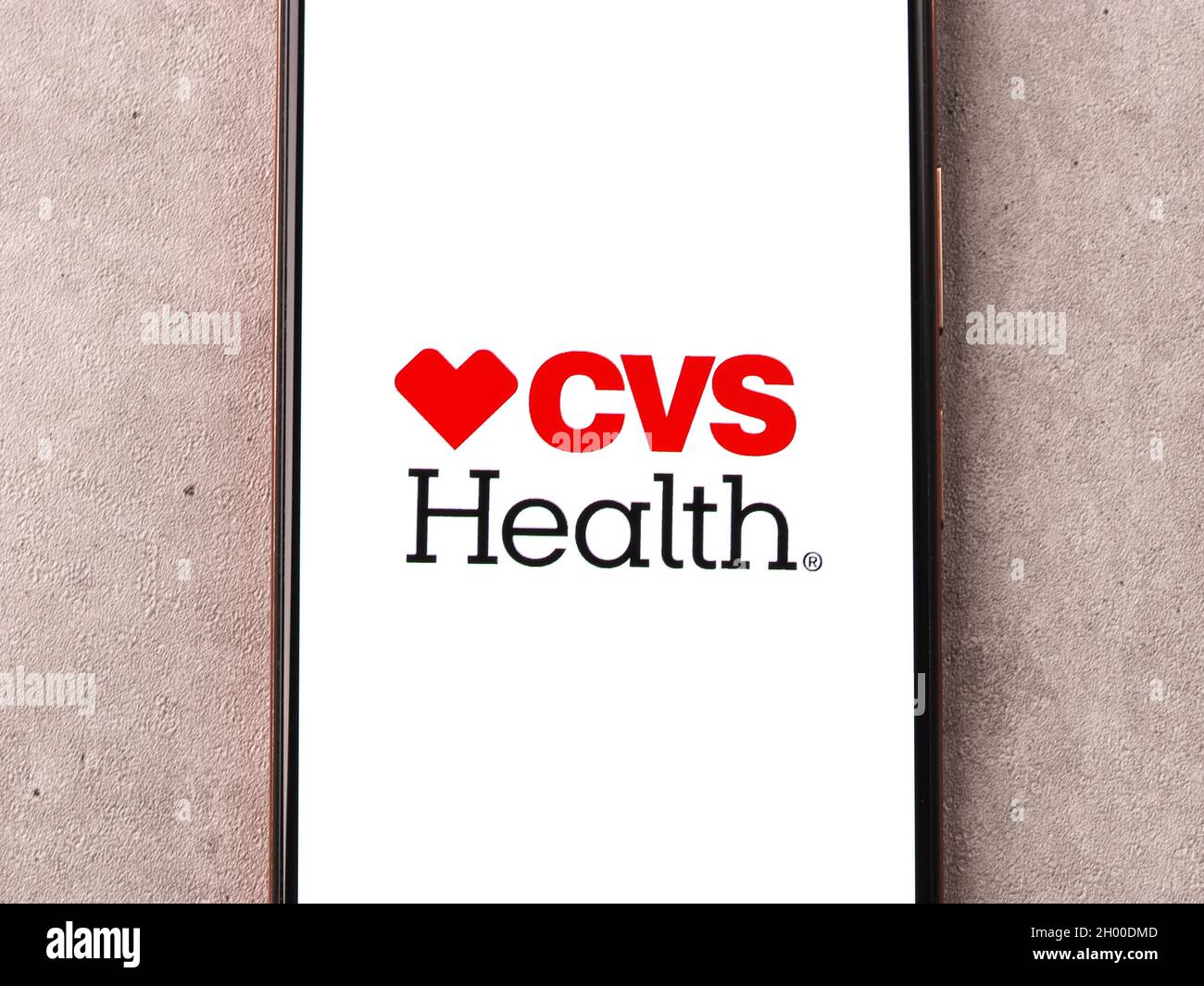 West Bangal, Inde - 09 octobre 2021 : logo CVS Health sur l'écran du téléphone. Banque D'Images