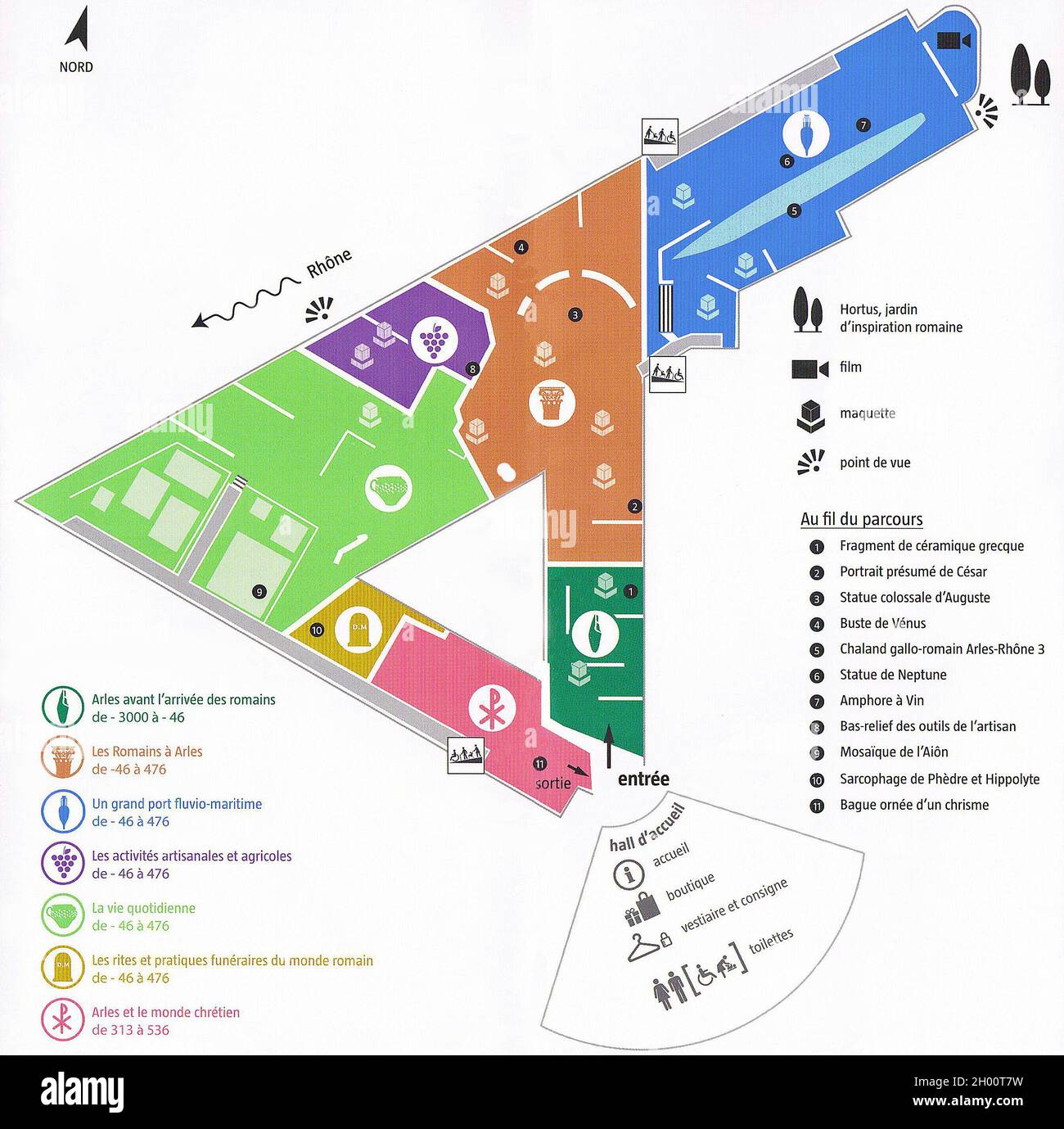 mus-e-arles-antiue-plan-carte-photo-stock-alamy
