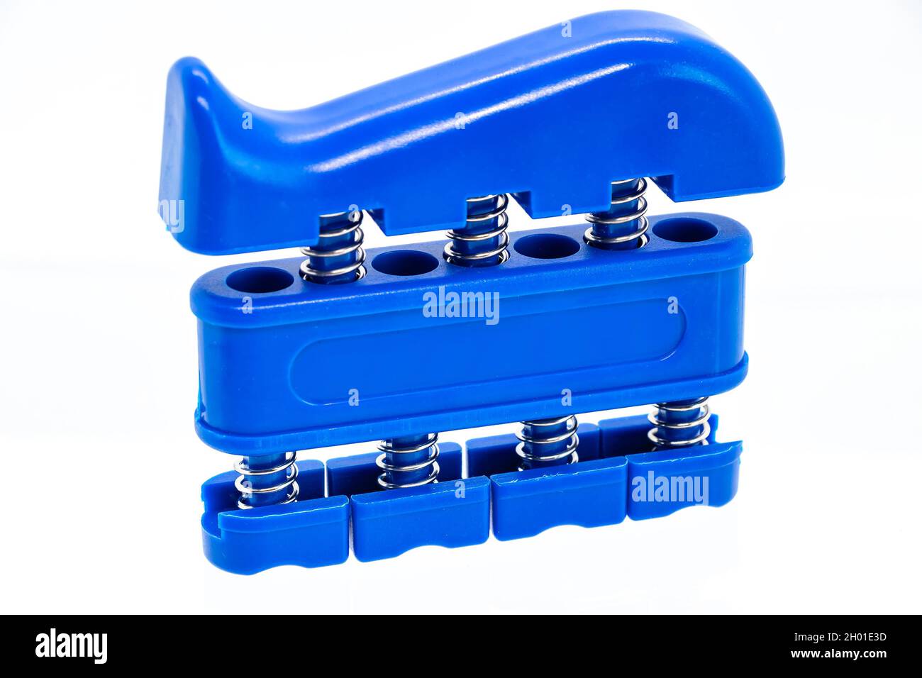 Pince à main en bleu isolée sur fond blanc Banque D'Images