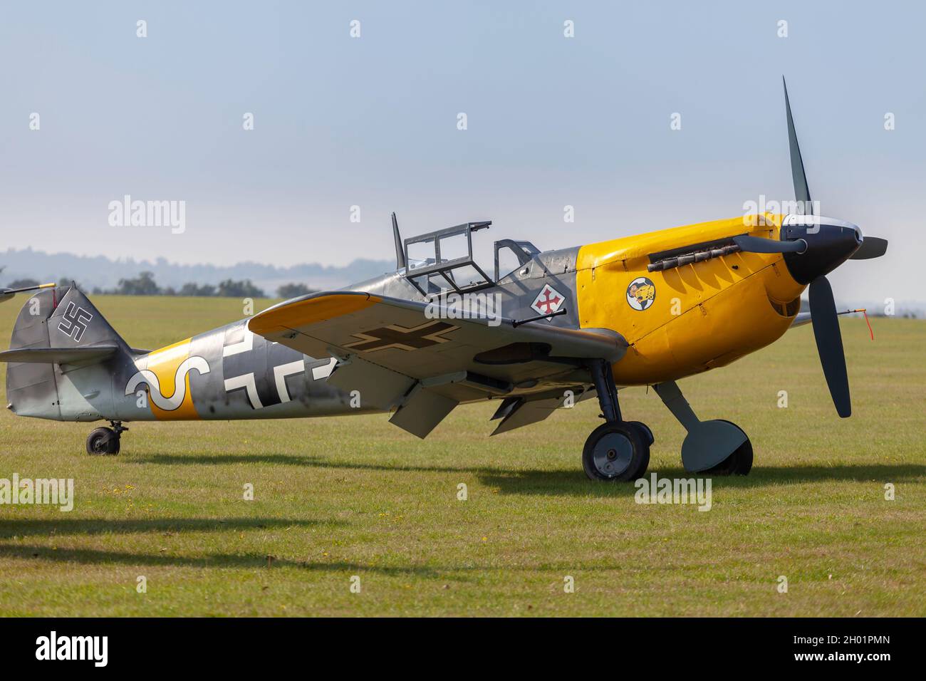 L'Hispano Aviación Buchon est une version sous licence du Messerschmitt BF 109G-2 développé en Espagne pendant et après la Seconde Guerre mondiale Banque D'Images