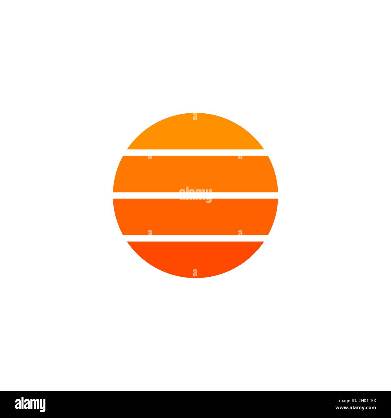 modèle vectoriel d'icône de logo abstrait circulaire.Soleil géométrique.Illustration du vecteur de stock isolée sur fond blanc. Illustration de Vecteur