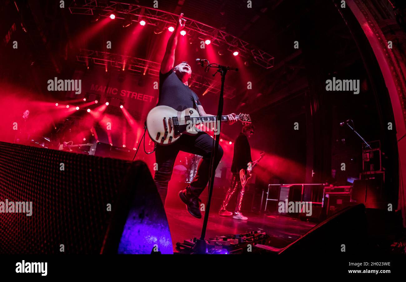 Bournemouth, Royaume-Uni.10 octobre 2021.Manic Street Preachers à O2 Academy, Bournemouth, Royaume-Uni.10 octobre 2021.Credit: Charlie Raven/Alamy Live News Credit: Charlie Raven/Alamy Live News Banque D'Images