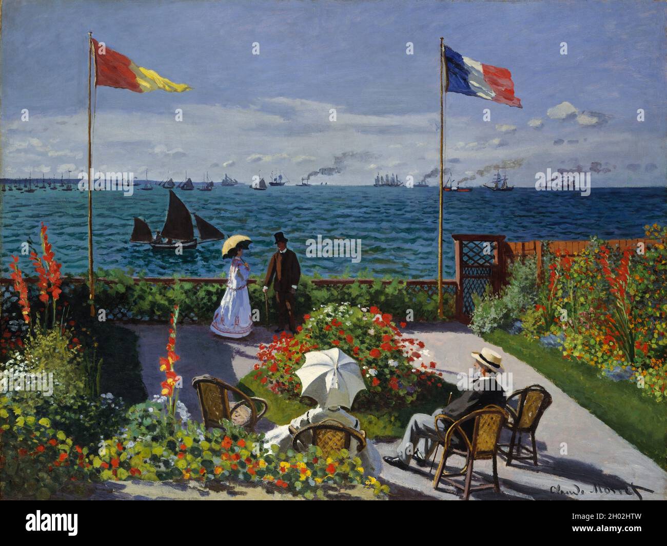 Jardin à Sainte-adresse par Claude Monet. Banque D'Images