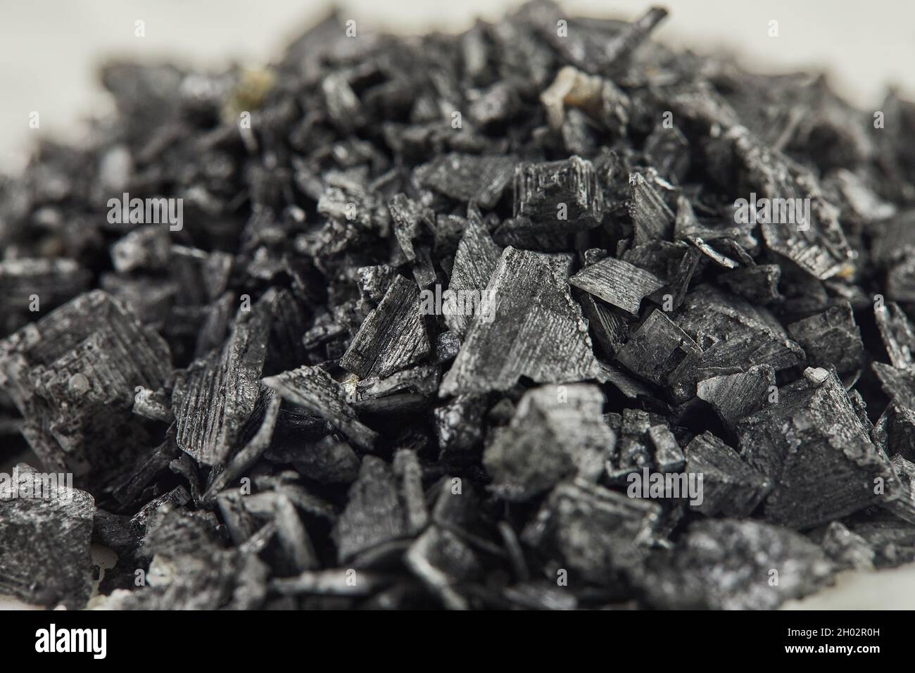 Fleur de sel noir sel français gros plan Banque D'Images